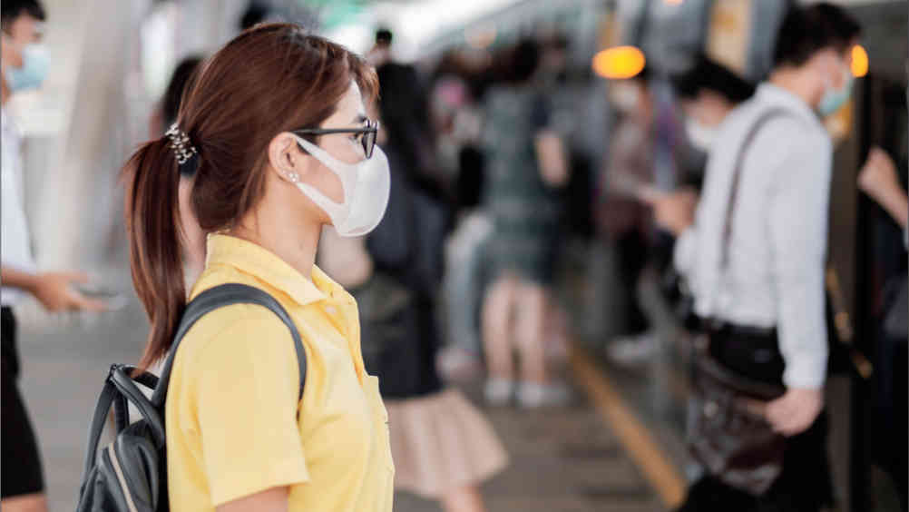  Wearing a mask is one way to take extra precaution against the spread of the coronavirus while commuting